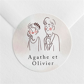 Sticker mariage décalés