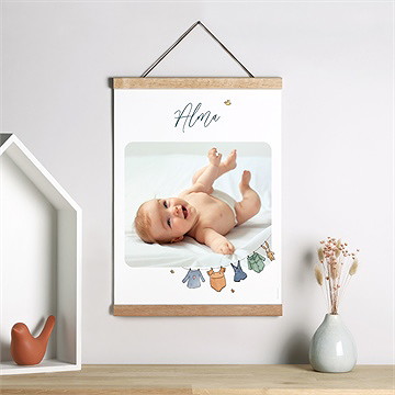 Affiche naissance petit bout'chou - Mise en situation