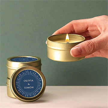 Bougie mariage notre astre - Mise en situation