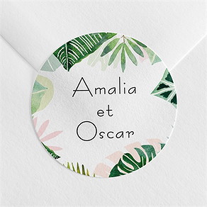 Sticker mariage belle jungle