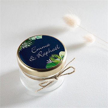 Sticker mariage en bleu et vert - Mise en situation