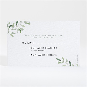 Carton réponse mariage le fil de notre histoire - Dos du carton