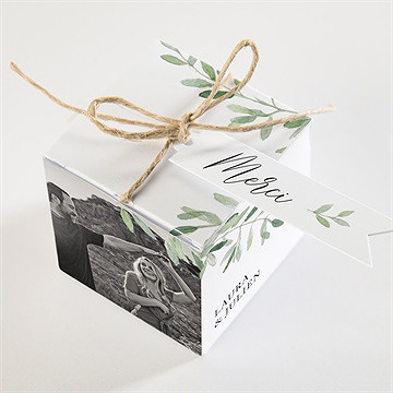 Boîte de dragées mariage le fil de notre histoire - Dessus de la boîte