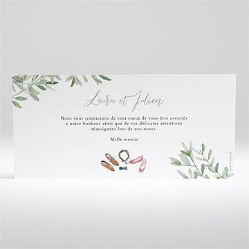 Remerciement mariage le fil de notre histoire - Dos de la carte