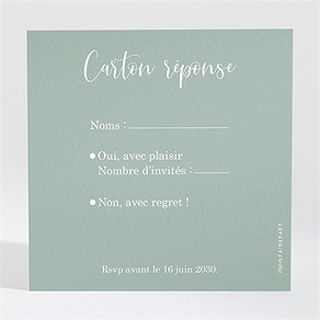 Carton réponse mariage a l'unisson