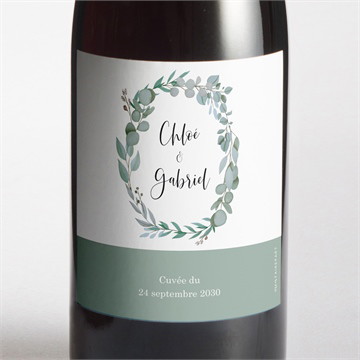 Etiquette de bouteille mariage a l'unisson