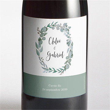 Etiquette de bouteille mariage a l'unisson