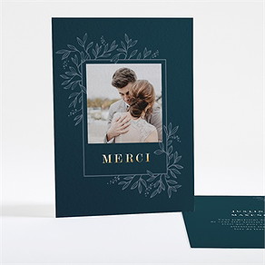 Remerciement mariage bleu royal