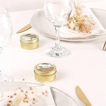 Bougie mariage feuillage d'été