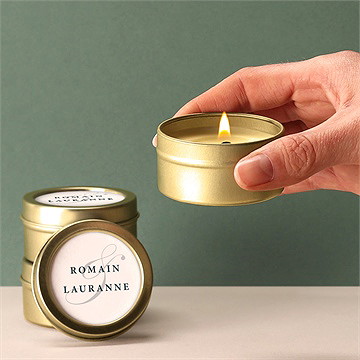 Bougie mariage en relief - Mise en situation