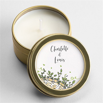 Bougie mariage fusion champêtre