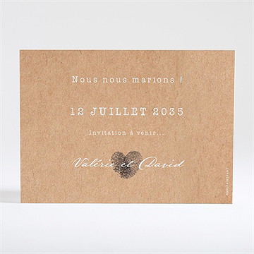 Save the Date mariage coeur croisé - Dos du save the date