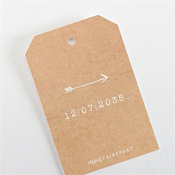 Etiquette mariage coeur croisé - Dos de l'étiquette