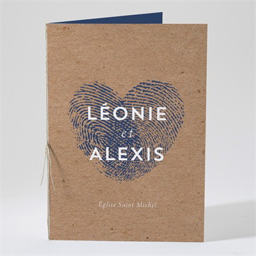 Livret de messe mariage uniques empreintes