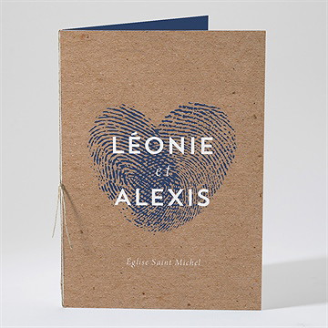 Livret de messe mariage uniques empreintes