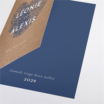 Livret de messe mariage uniques empreintes - Détail du livret