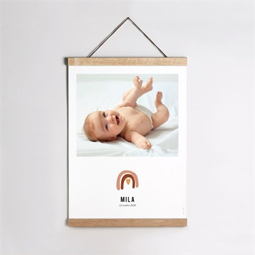 Affiche naissance arc en ciel photomaton