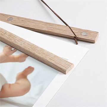 Affiche naissance arc en ciel - Détail des supports en bois