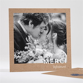 Remerciement mariage uniques empreintes