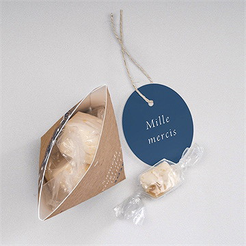 Boîte surprise mariage uniques empreintes - Intérieur de la boîte