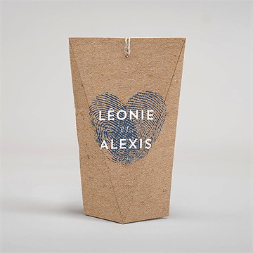 Boîte surprise mariage uniques empreintes - Dos de la boîte