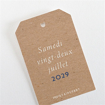 Etiquette mariage uniques empreintes - Dos de l'étiquette