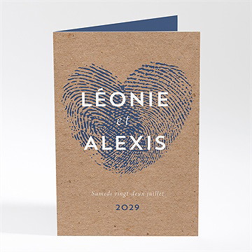 Menu mariage uniques empreintes