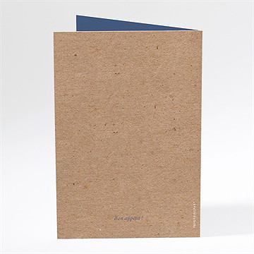 Menu mariage uniques empreintes - Dos du menu