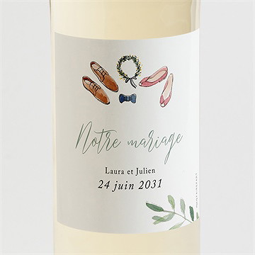 Etiquette de bouteille mariage le fil de notre histoire