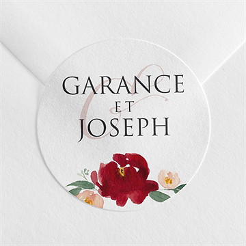 Sticker mariage jolis coquelicots