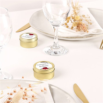 Bougie mariage jolis coquelicots - Mise en situation