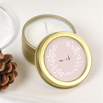 Bougie mariage médaillon