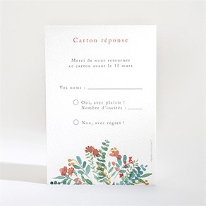 Carton réponse mariage notre promesse