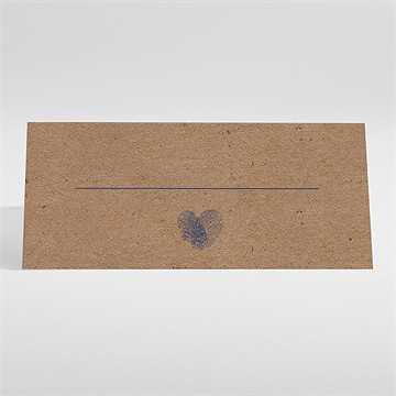 Marque-place mariage uniques empreintes - Dos du marque-place