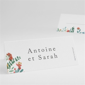 Marque-place mariage notre promesse initial dorure