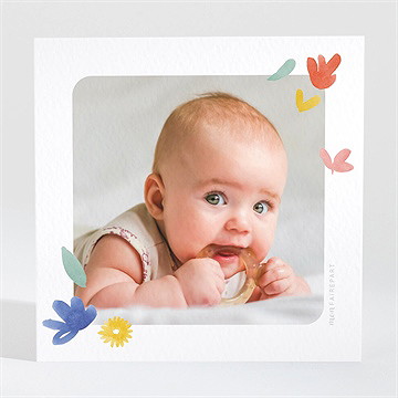 Remerciement naissance nos beaux jours - Dos de la carte