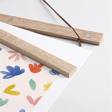 Affiche naissance nos beaux jours - Détail des supports en bois