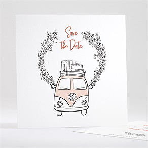 Save the Date mariage champetre van life