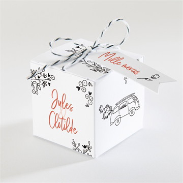 Boîte à dragées - cube