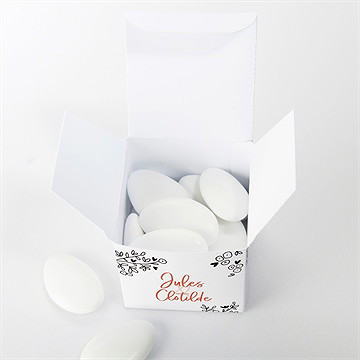 Boîte de dragées mariage champetre van life - Intérieur de la boîte