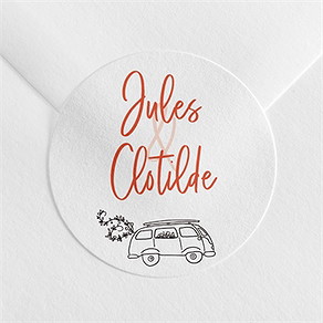 Sticker mariage champetre van life