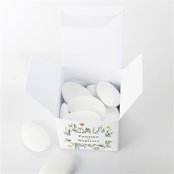 Boîte de dragées mariage encadrés - Intérieur de la boîte