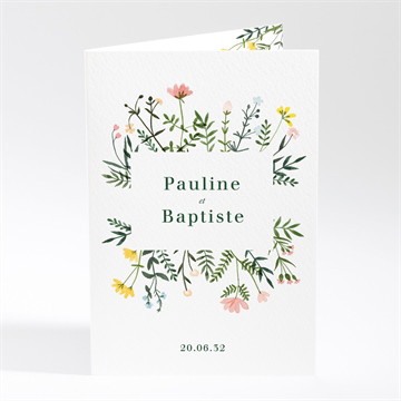 Menu mariage encadrés