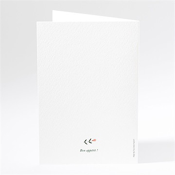 Menu mariage encadrés - Dos du menu