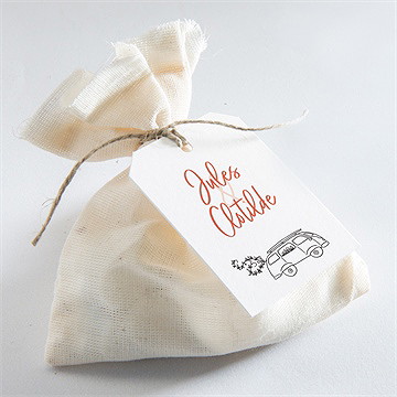 Etiquette mariage champetre van life - Mise en situation