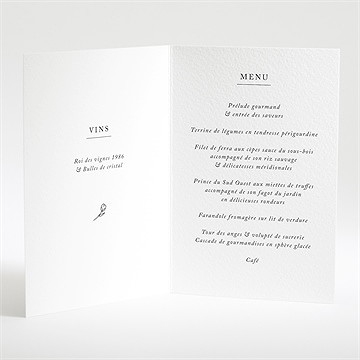 Menu mariage champetre van life - Intérieur du menu