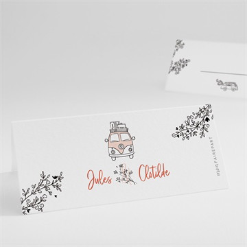 Marque-place mariage champetre van life