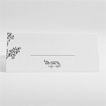 Marque-place mariage champetre van life - Dos du marque-place