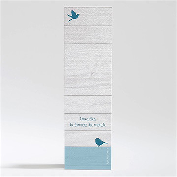 Signet baptême noeud et croix - Dos du signet