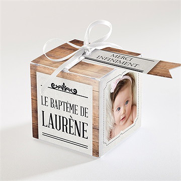 Boîte de dragées baptême maison du baptême !